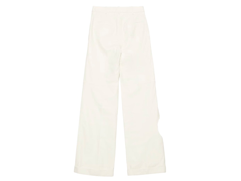 OFF-WHITE Leather Meteor Holes Formal Pants White