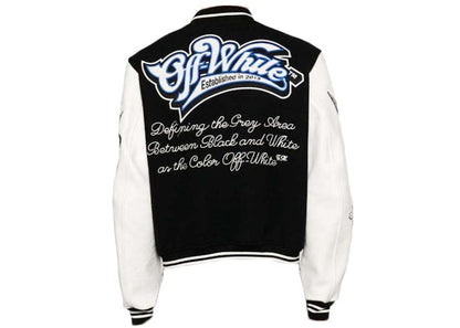 OFF-WHITE Logic Patch Varsity Jacket Black/Multicolor