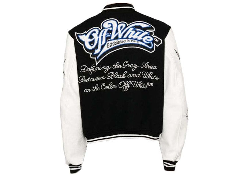 OFF-WHITE Logic Patch Varsity Jacket Black/Multicolor