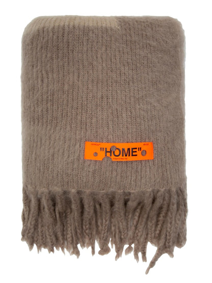 OFF-WHITE Logo Blanket Taupe/Beige