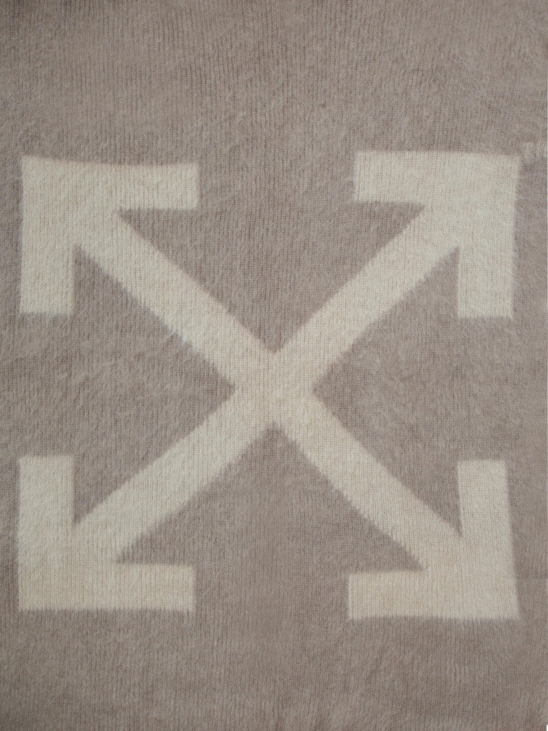 OFF-WHITE Logo Blanket Taupe/Beige
