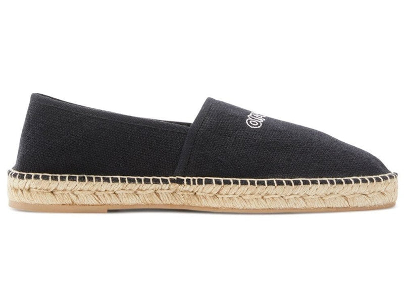 OFF-WHITE Logo Canvas Espadrilles Black