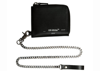 OFF-WHITE Logo Chain Wallet Black White