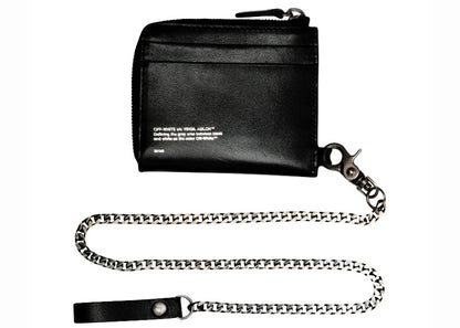 OFF-WHITE Logo Chain Wallet Black White