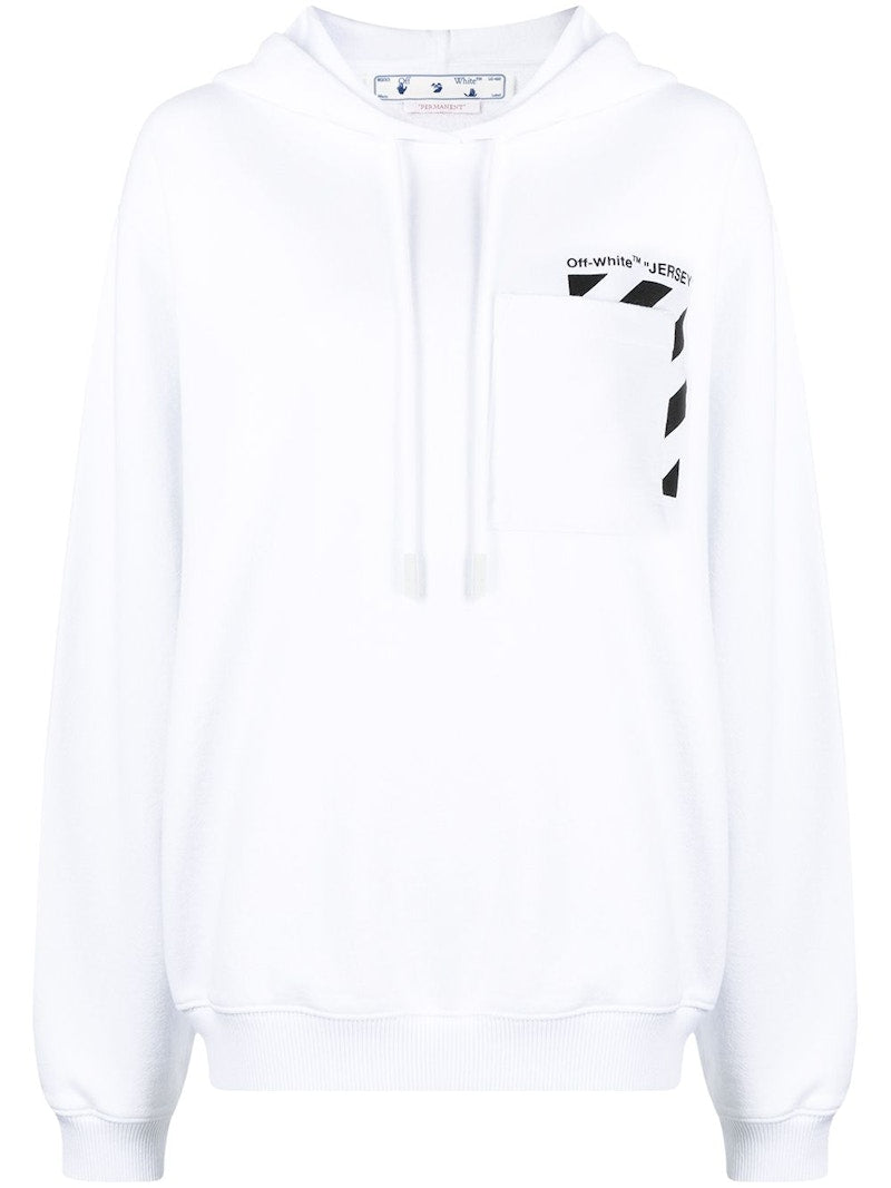 OFF-WHITE Logo Design Hoodie White