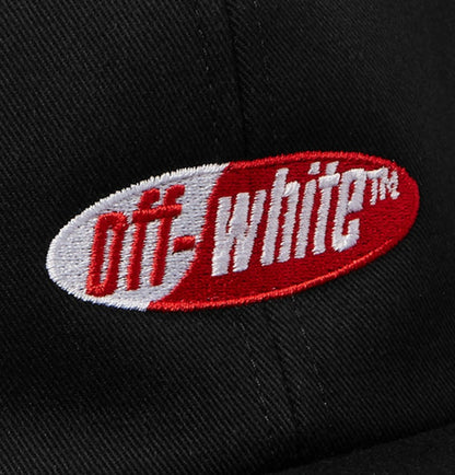 OFF-WHITE Logo Embroidered Baseball Hat Black