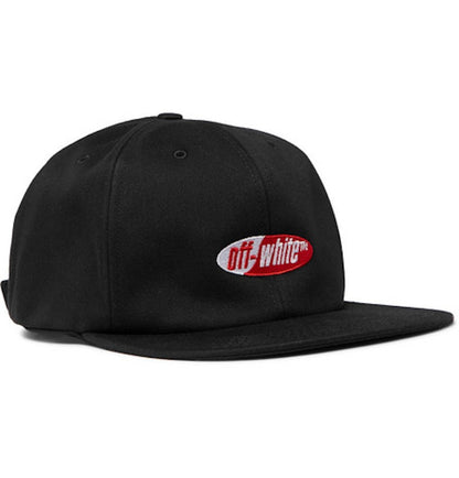 OFF-WHITE Logo Embroidered Baseball Hat Black