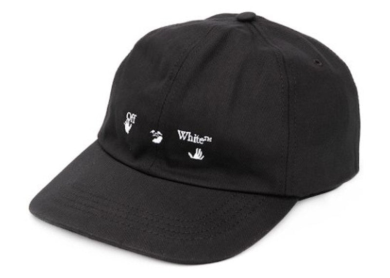 OFF-WHITE Logo Embroidered Cap Black/White