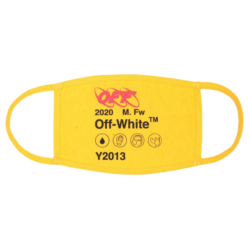 OFF-WHITE Logo Face Mask Yellow/Black