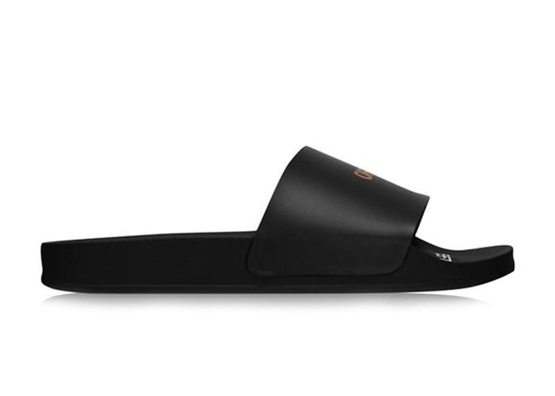 OFF-WHITE Logo Pool Slides Black Orange (Women's)
