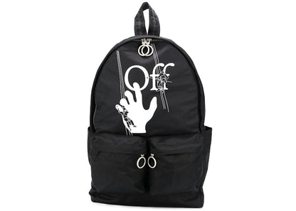 OFF-WHITE Logo Print Backpack Black
