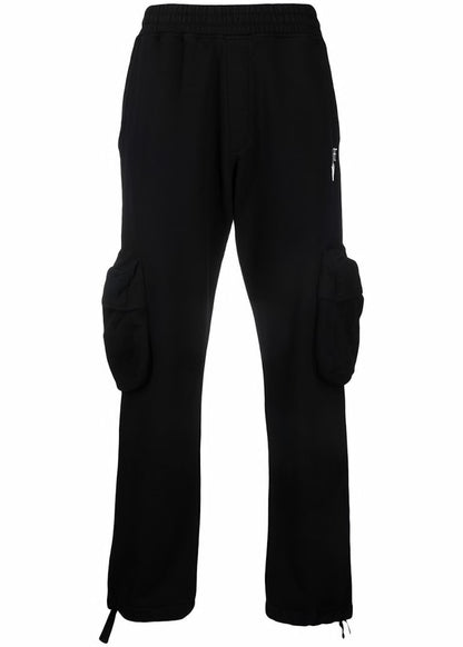OFF-WHITE Logo Print Cargo Pants Black