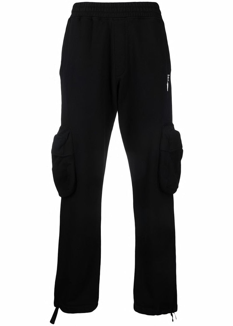 OFF-WHITE Logo Print Cargo Pants Black