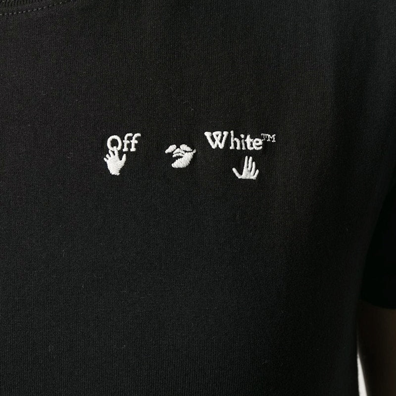 OFF-WHITE Logo Print Casual Tee Black