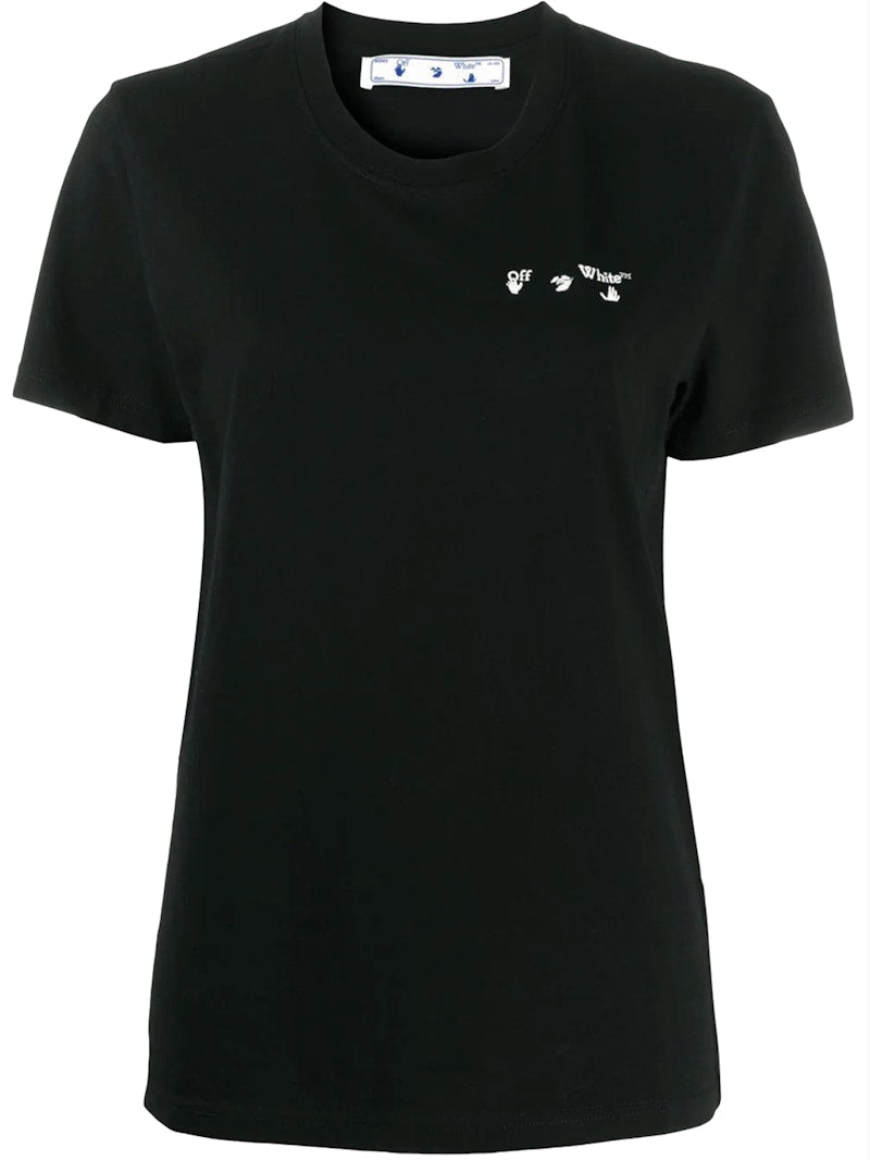 OFF-WHITE Logo Print Casual Tee Black