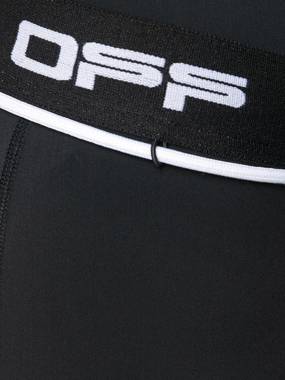OFF-WHITE Logo Print Performance Shorts Black/White