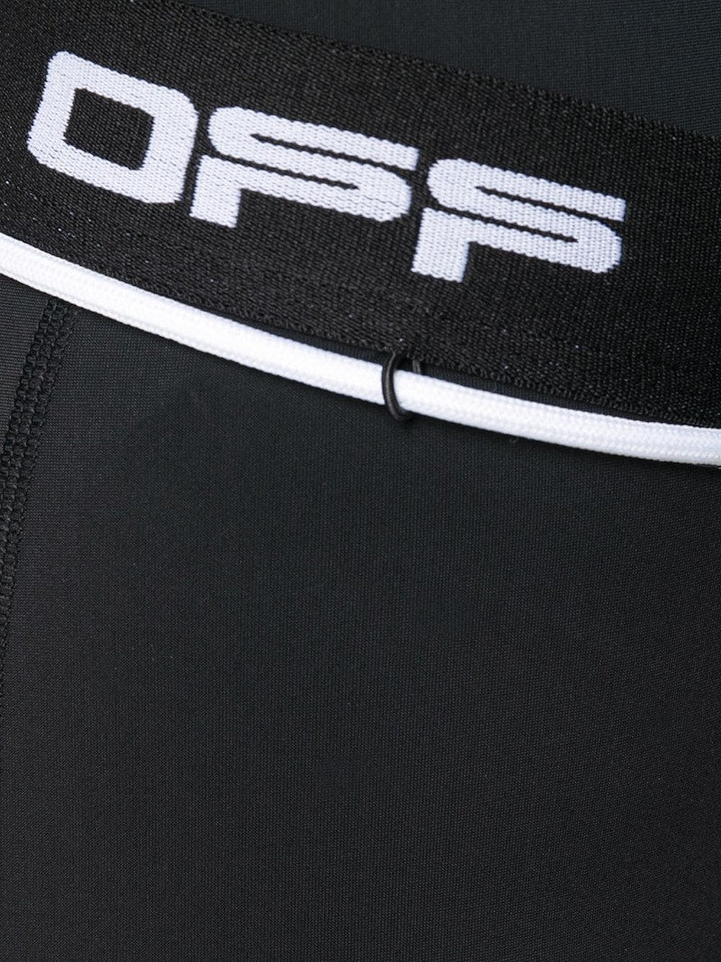 OFF-WHITE Logo Print Performance Shorts Black/White