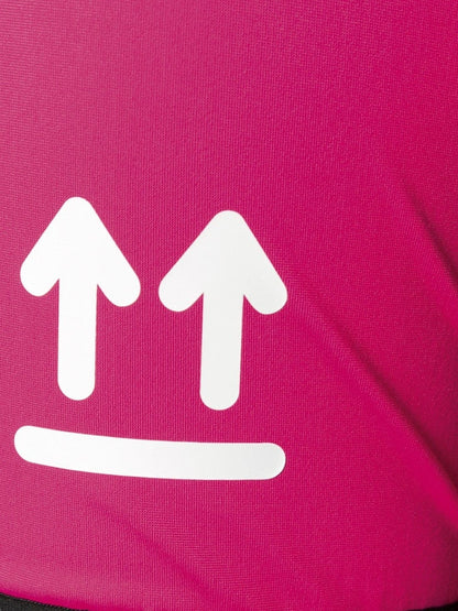 OFF-WHITE Logo Print Performance T-shirt Fuchsia/White