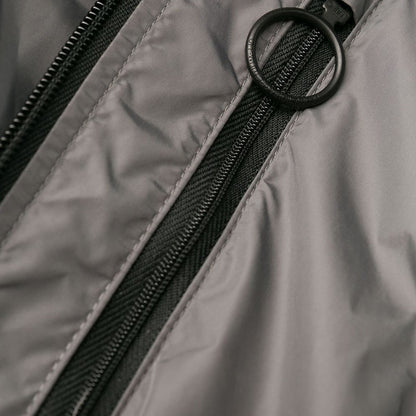 OFF-WHITE Logo Print Raincoat Grey/Fluo Yellow