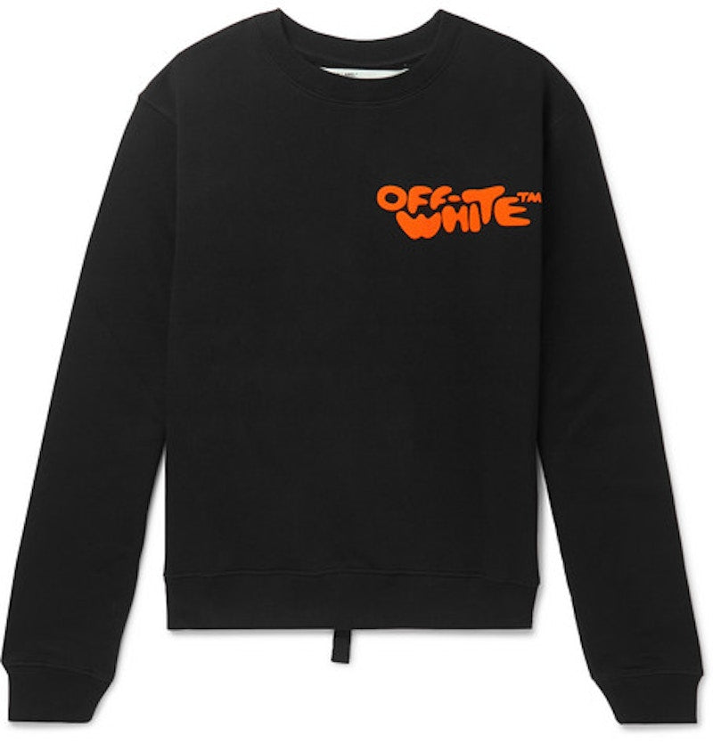OFF-WHITE Logo Print Sweatshirt Black/Orange