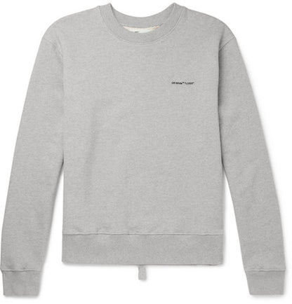 OFF-WHITE Logo Print Sweatshirt Grey/Black