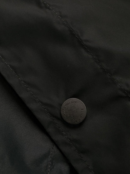 OFF-WHITE Logo Raincoat Black/White
