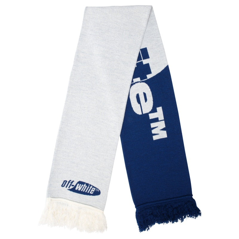 OFF-WHITE Logo Scarf (SS19) Blue/Grey