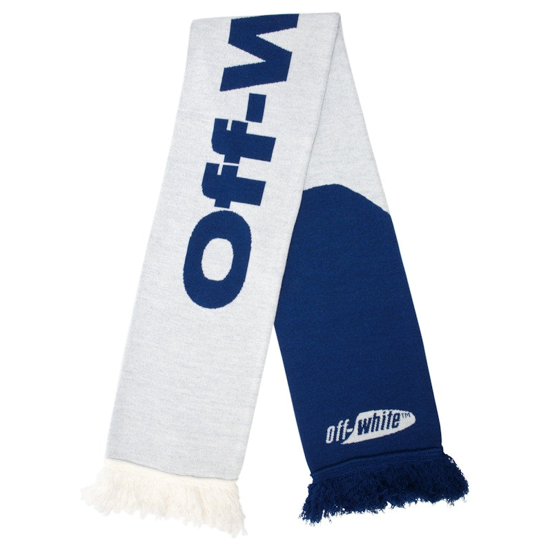 OFF-WHITE Logo Scarf (SS19) Blue/Grey