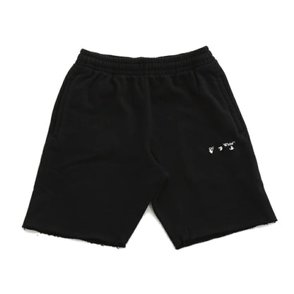 OFF-WHITE Logo Sweat Shorts Black/White