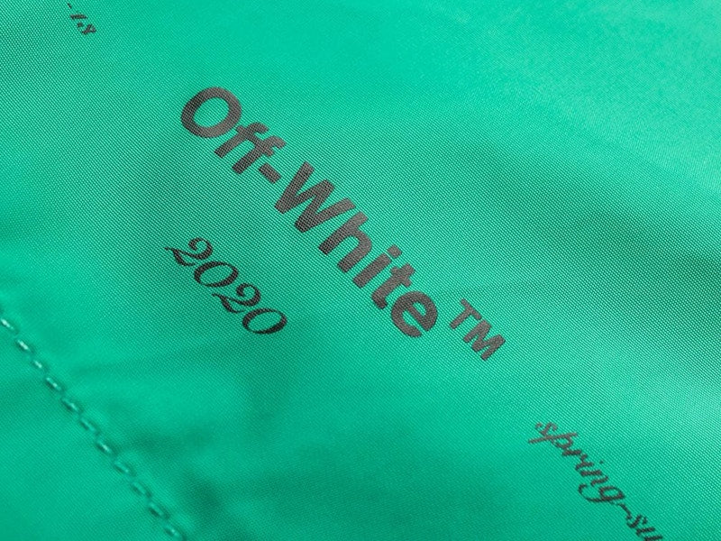 OFF-WHITE Logo Swim Shorts Mint/Black