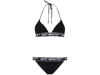 OFF-WHITE Logo-Tape Bikini Black/White