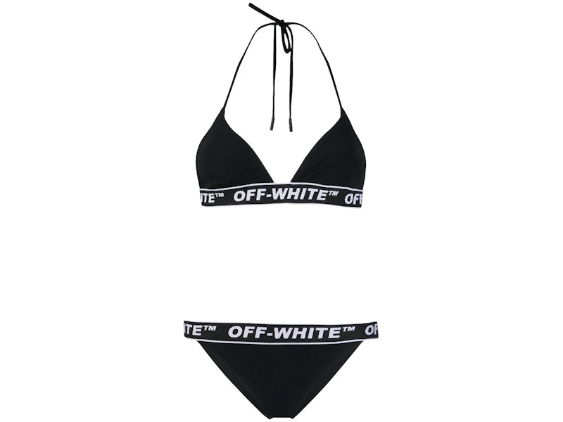 OFF-WHITE Logo-Tape Bikini Black/White