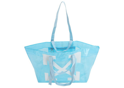 OFF-WHITE Logo Tote PVC Blue