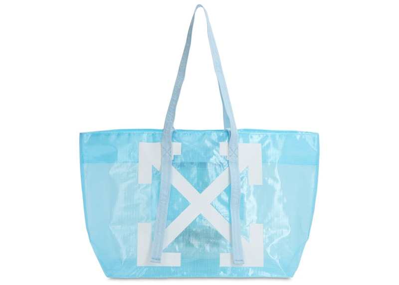 OFF-WHITE Logo Tote PVC Blue