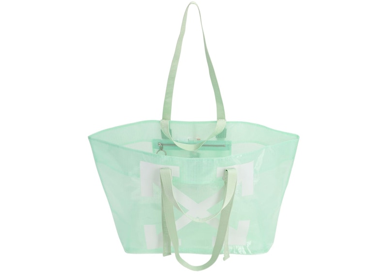 OFF-WHITE Logo Tote PVC Green