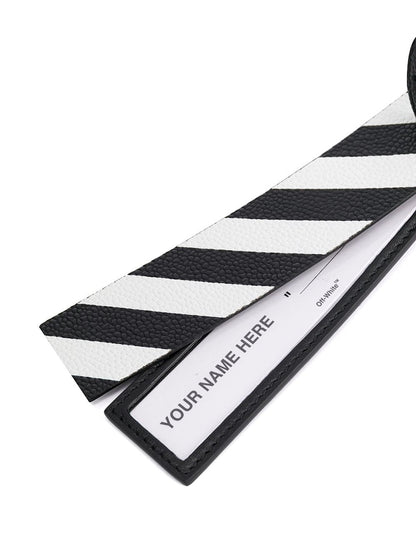 OFF-WHITE Diag Luggage Tag Black/White