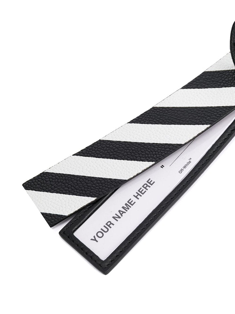 OFF-WHITE Diag Luggage Tag Black/White