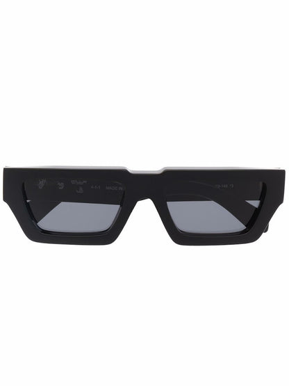 OFF-WHITE Manchester Rectangular Frame Sunglasses Black/Dark Grey/White (OERI002Y21PLA0011007)