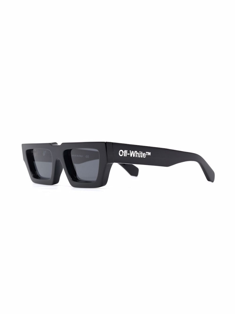 OFF-WHITE Manchester Rectangular Frame Sunglasses Black/Dark Grey/White (OERI002Y21PLA0011007)