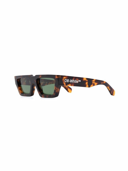 OFF-WHITE Manchester Rectangular Frame Sunglasses Brown/Green/White (OERI002Y21PLA0016055)