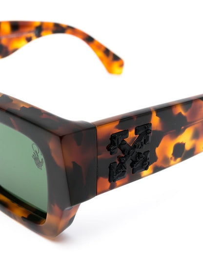 OFF-WHITE Mari Rectangular Frame Sunglasses Havana Brown/Black (OMRI010R21PLA0016010 / OMRI013S21PLA0016055)