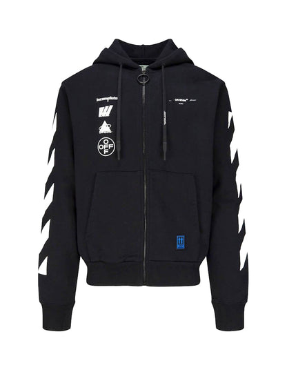 OFF-WHITE Mariana De Silva Zipped Hoodie Black/Multicolor