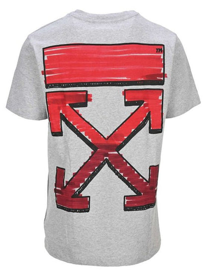 OFF-WHITE Marker Arrow T-Shirt T-shirt Grey Red
