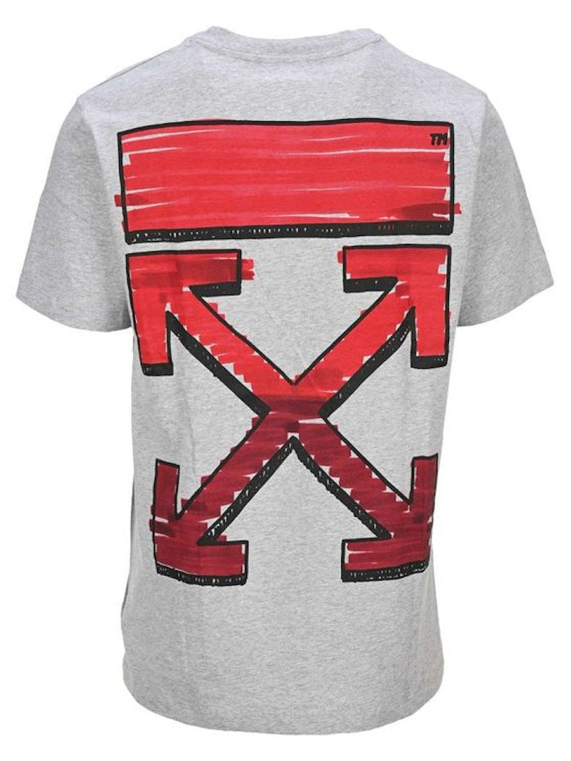 OFF-WHITE Marker Arrow T-Shirt T-shirt Grey Red