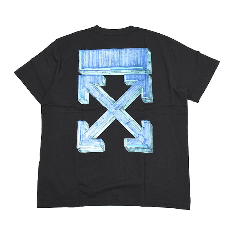 OFF-WHITE Marker Blue Arrows Oversized Tee Black