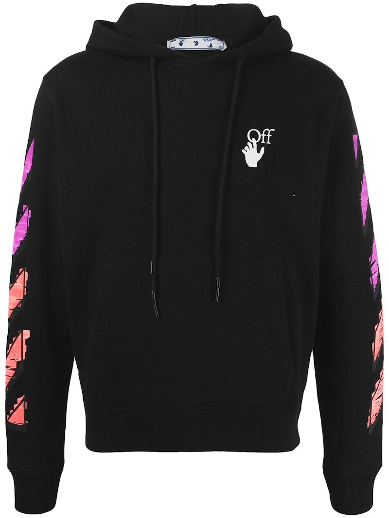 OFF-WHITE Marker Hoodie Black/Fuchsia