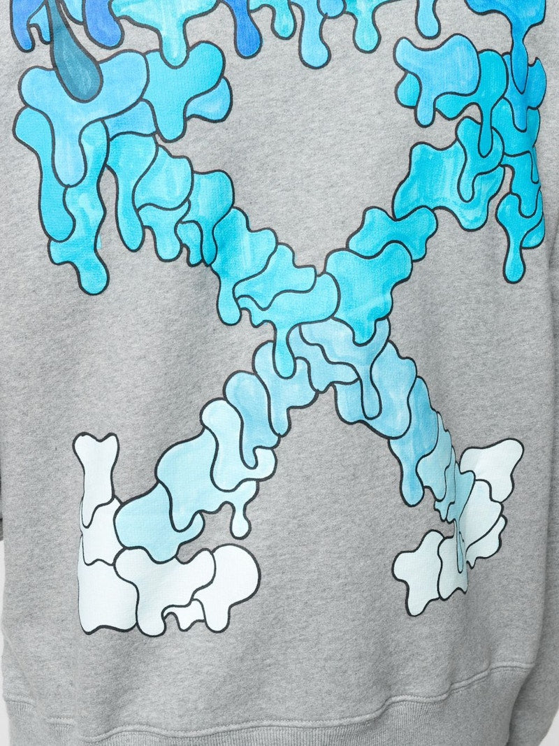 OFF-WHITE Marker Hoodie Grey/Blue