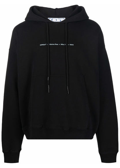 OFF-WHITE Marker Skate Hooded Sweatshirt Black Blue