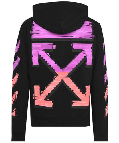 OFF-WHITE Marker Zip Hoodie Black