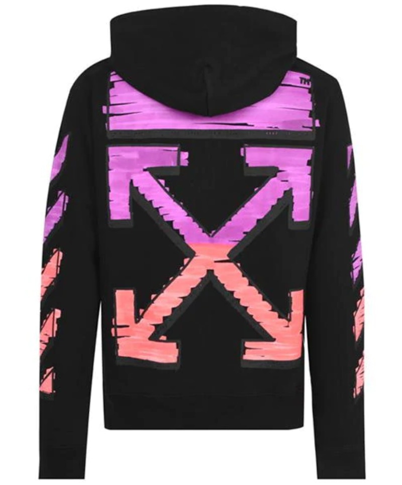 OFF-WHITE Marker Zip Hoodie Black